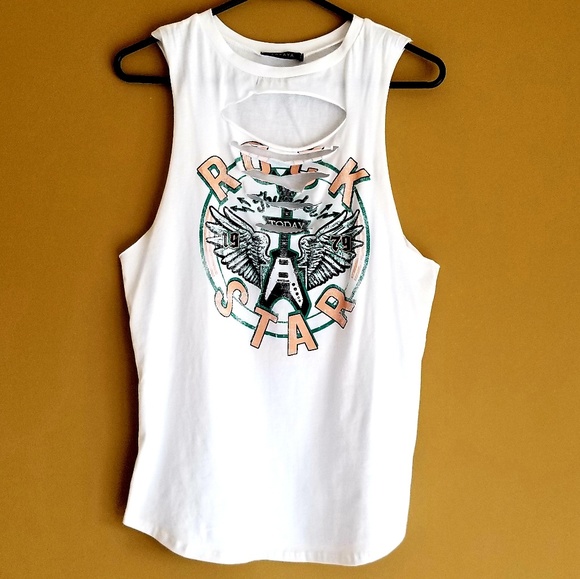 Papaya Tops - PAPAYA Rock Star Ripped Distressed Tank